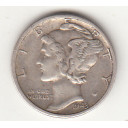 1943 - 10 Cents (Dime) Argento Dollaro Stati Uniti Mercury Dime BB+